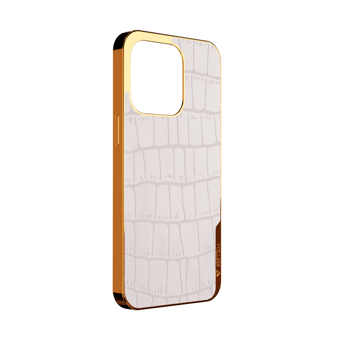 iPhone12 Pro Max Gold Plated LV Printed Phone Case - Golden in Pakistan