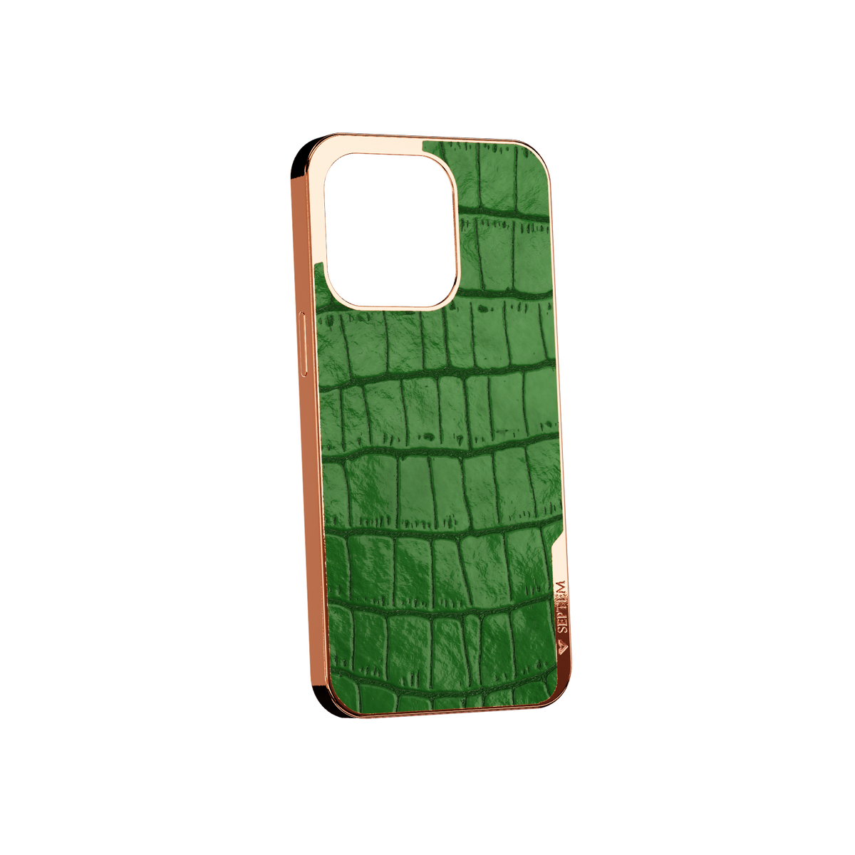 Green Gold Leather Fused Alligator iPhone Case