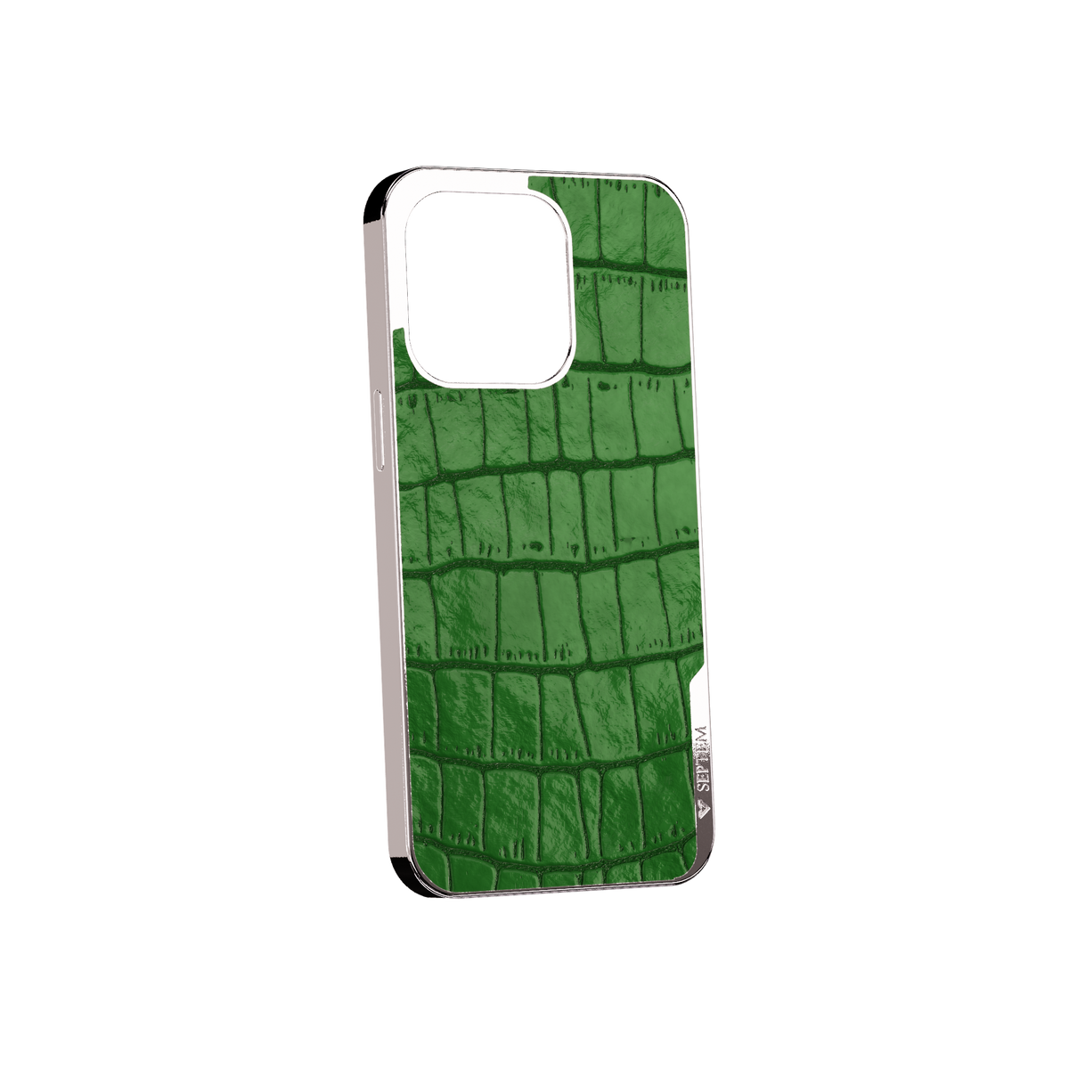 Green Platinum Leather Fused Alligator iPhone Case