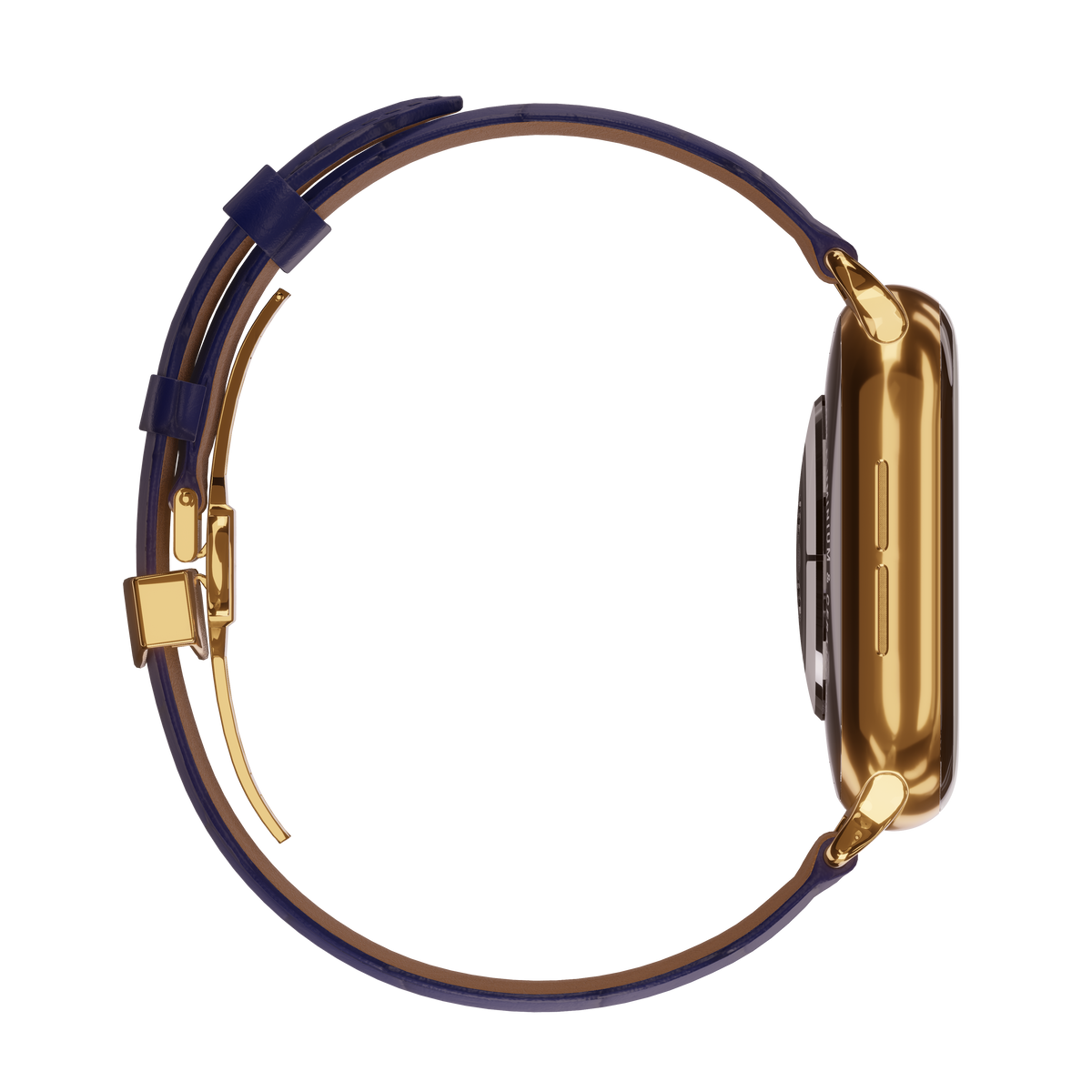 Left Side View Gold Apple Watch