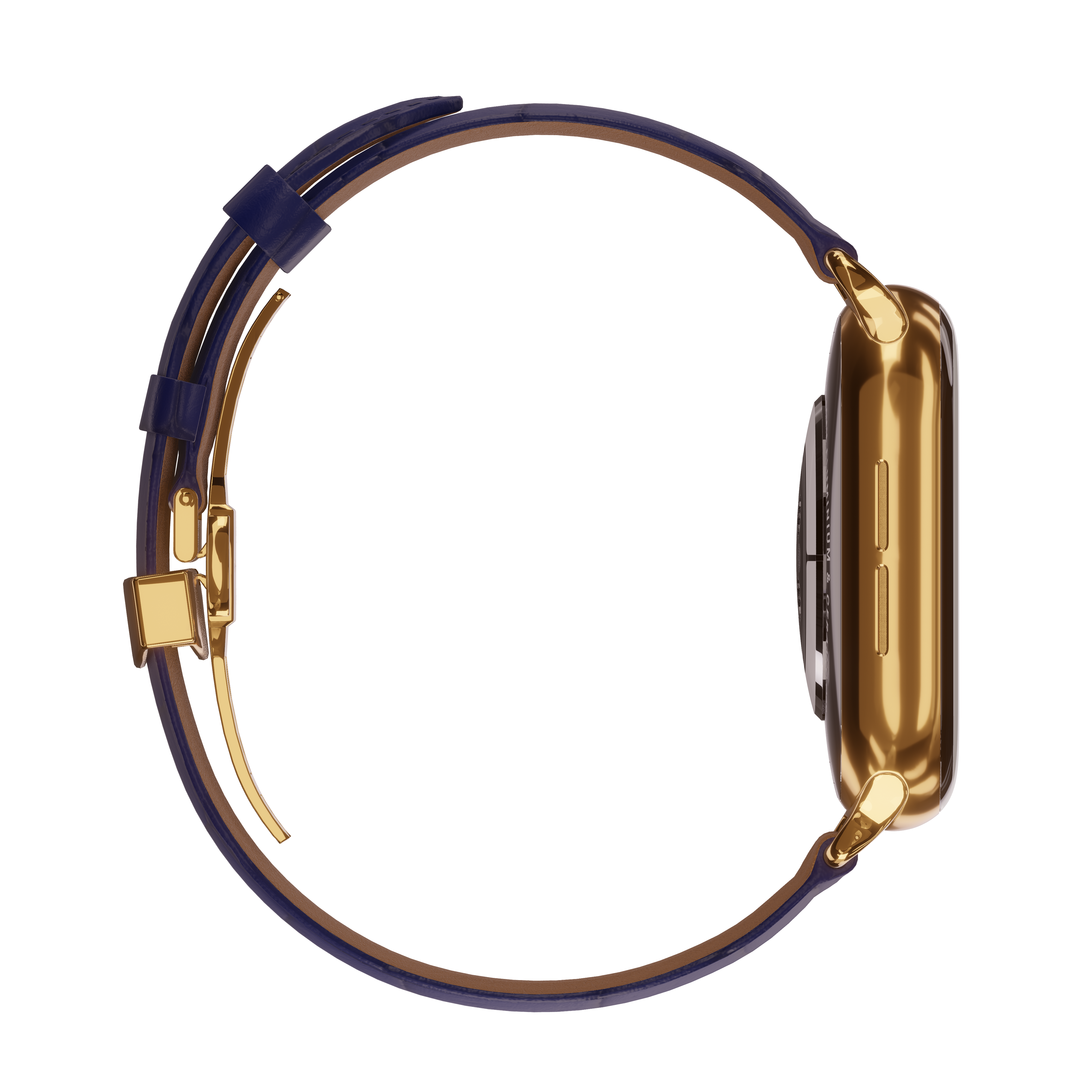 Left Side View Gold Apple Watch