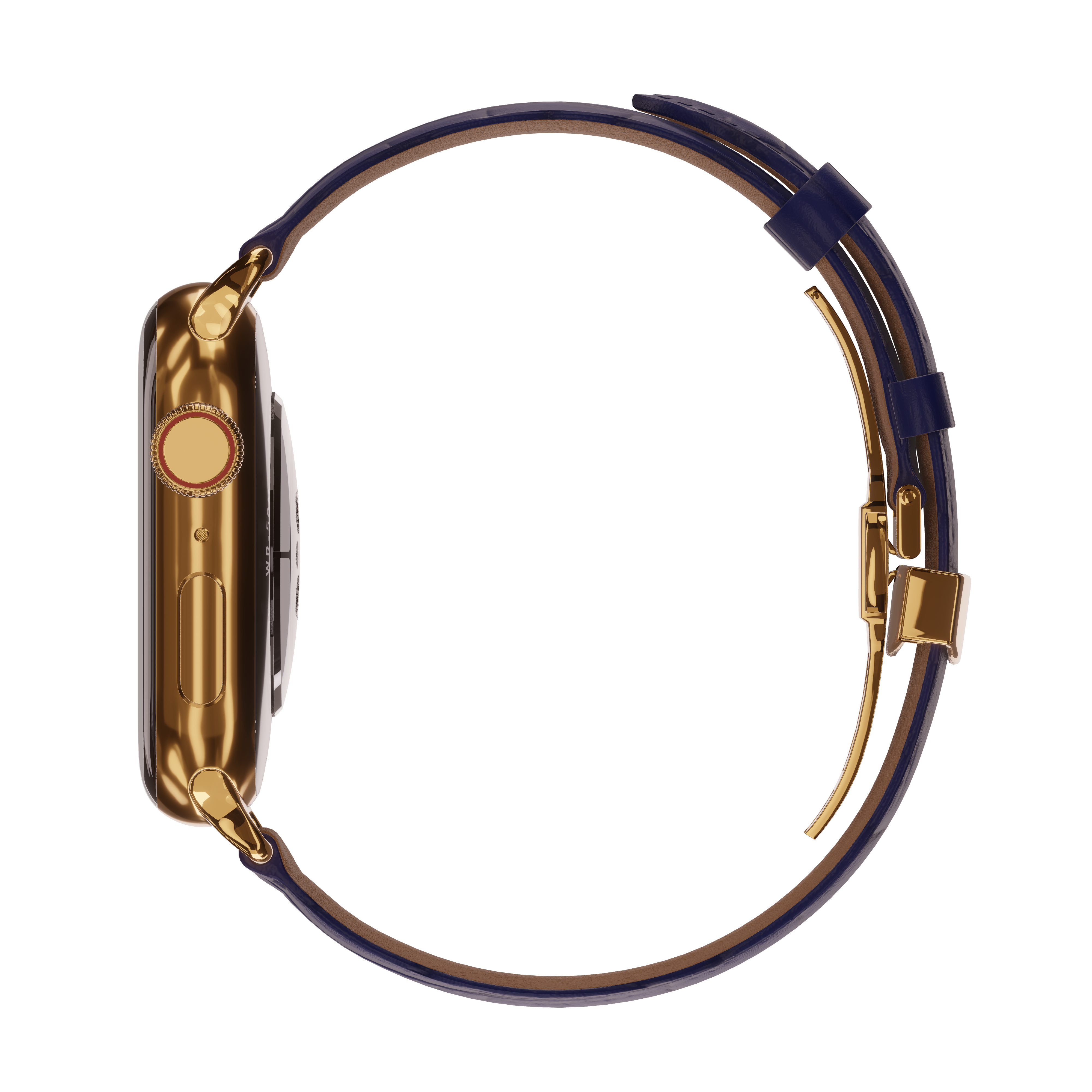 Right Side View Gold Apple Watch